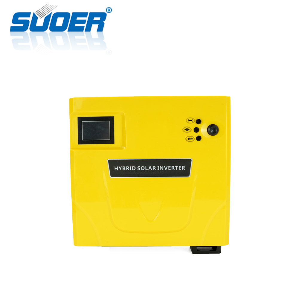 SUOER 2400VA 24V Good Price OEM 2 in 1 modified sine wave inverter PWM solar controller AC charger hybrid solar inverter with LCD Display